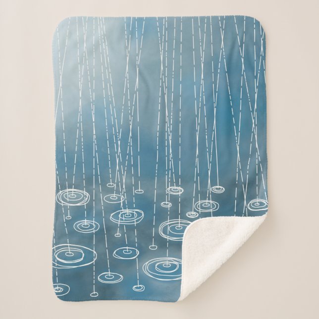 Manta Sherpa Otra pintura meteorológica de los días lluviosos (Anverso)