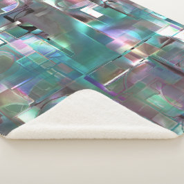 Manta Sherpa Overlap of gradient green and colored in soft neon