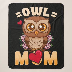 Manta Sherpa Owl Mom Regalo Para La Propietaria Lechuza