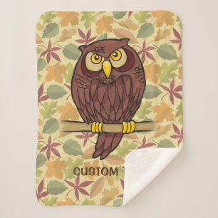 Manta Sherpa Owl Personalizado