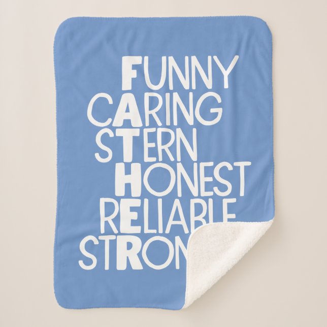 Manta Sherpa Padre atributos arte de cruzada (Anverso)