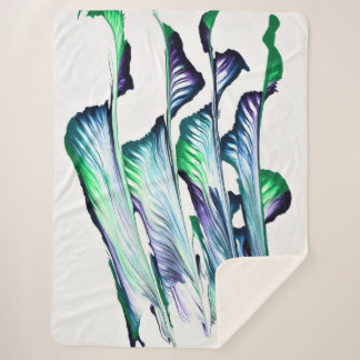 Manta Sherpa Pain Remover 1 Purple Green Flower Blanket