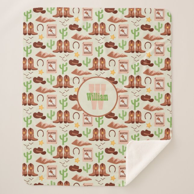 Manta Sherpa País Vaquero Boots Palo Desierto de Caballo Occide (Anverso)