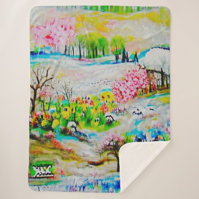 Manta Sherpa Paisaje acuático 2 (Anverso)