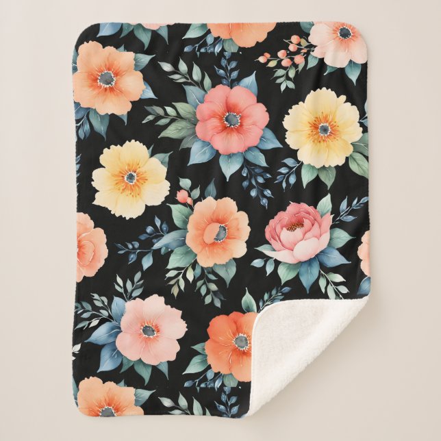 Manta Sherpa Paisaje Bloomático Nocturno (Anverso)