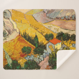 Manta Sherpa Paisaje con House y PloughmaVincent van Gogh