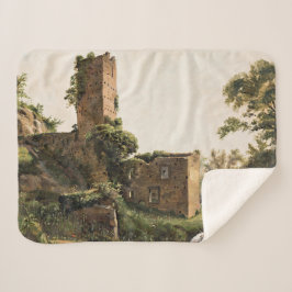 Manta Sherpa Paisaje con ruinas (antiguo edificio en ruinas)