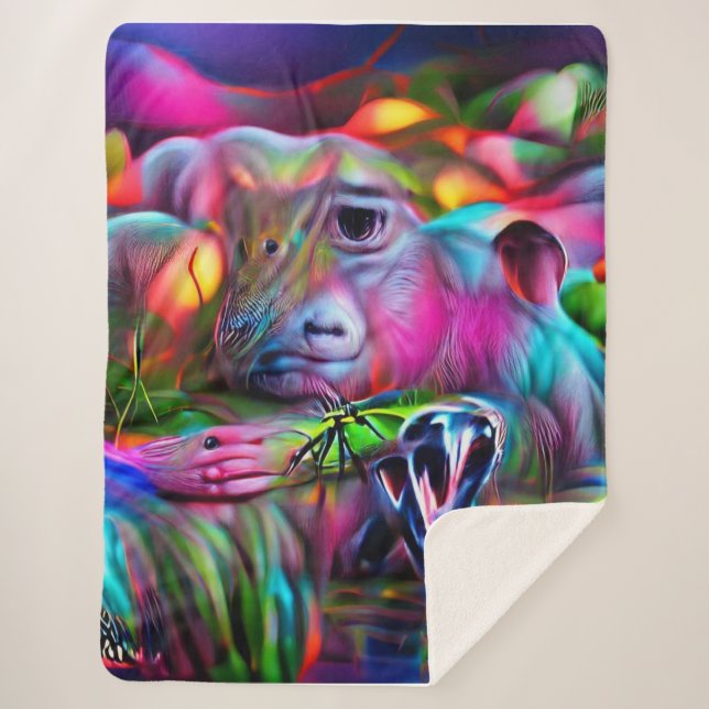 Manta Sherpa Paisaje de ensueño vivo: Agrizoofobia (Anverso)