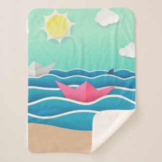 Manta Sherpa Paisaje de la playa de verano