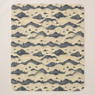 Manta Sherpa Paisaje de nubes de montaña vintage (8)