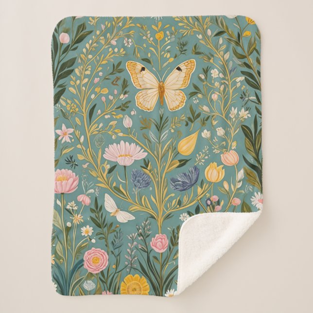 Manta Sherpa Paisaje de sueño fluido (Anverso)