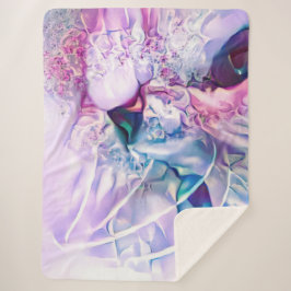 Manta Sherpa Paisaje del gato Pastel