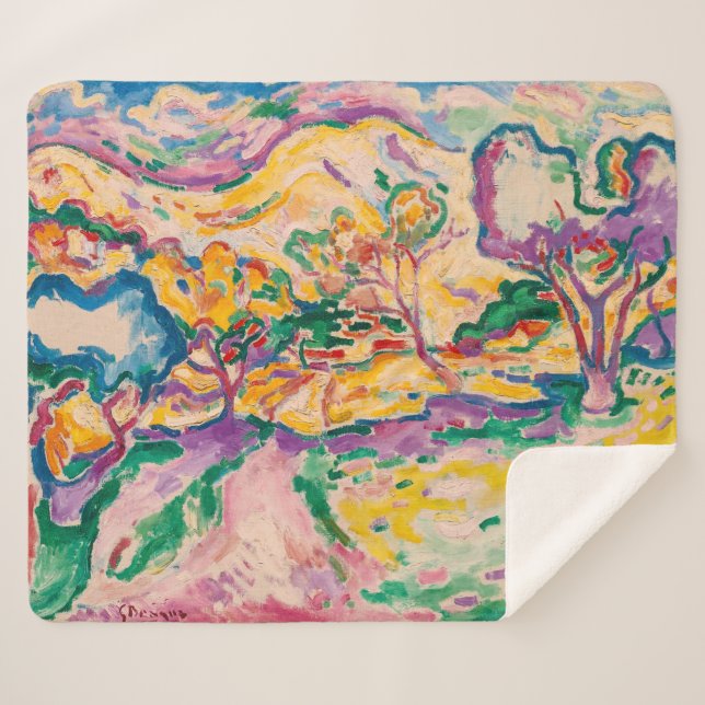 Manta Sherpa Paisaje en La Ciotat | Georges Braque | (Anverso (horizontal))