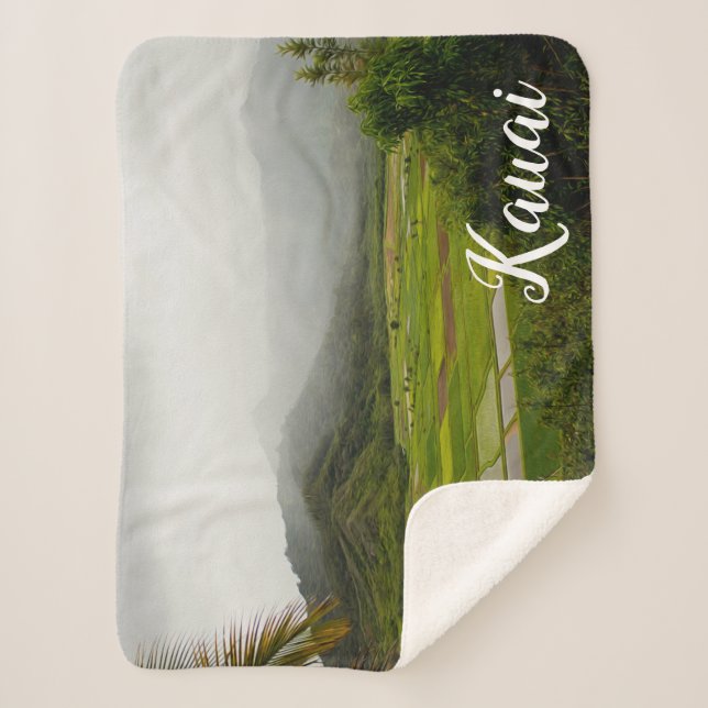 Manta Sherpa Paisaje exuberante de Kauai Hawaii (Anverso)