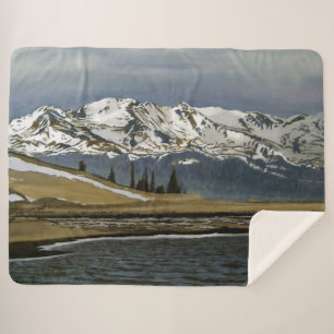 Manta Sherpa Paisaje montañoso de Leadville Colorado en inviern