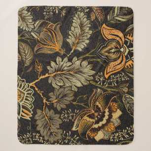 Manta Sherpa Paisley floral india, patrón étnico sin fisuras.