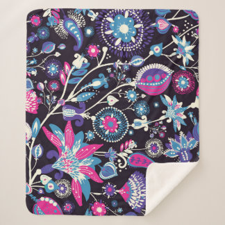 Manta Sherpa Paisley moderno: patrón oriental tradicional.