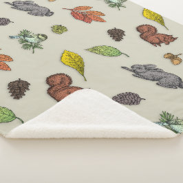 Manta Sherpa Pájaro de Navidad Rojo Gris
