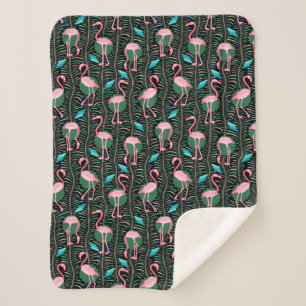 Manta Sherpa Pájaros flamencos 20s Flamingo Frenos Patrón ros
