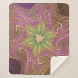 Manta Sherpa Paleta morada con luz fractal Sherpa Blanket