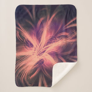Manta Sherpa Paleta morada con luz fractal Sherpa Blanket