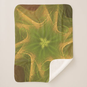 Manta Sherpa Paleta verde con luz fractal Sherpa Blanket