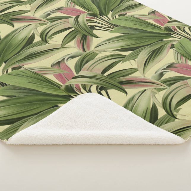 Manta Sherpa Palm Tropical Cream (3/4)