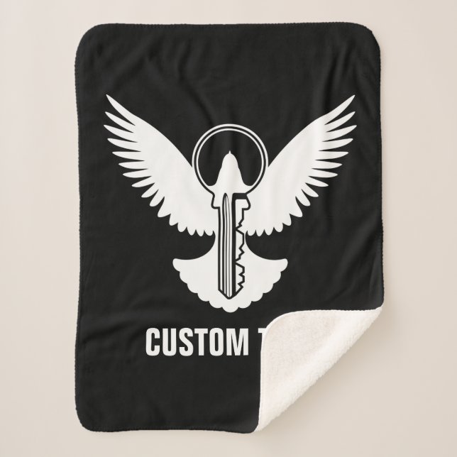 Manta Sherpa Paloma con llave (Anverso)