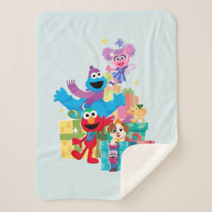 Manta Sherpa Pals y presentes de Plaza Sésamo