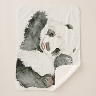 Manta Sherpa Panda del bebé el lindo y peludo