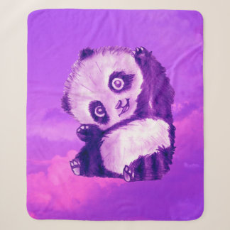 Manta Sherpa Panda divertida