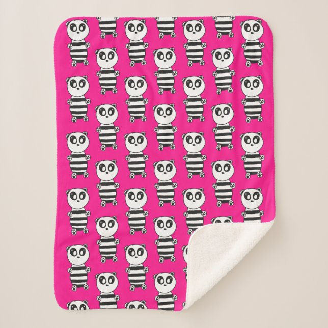 Manta Sherpa Panda Kids (Anverso)