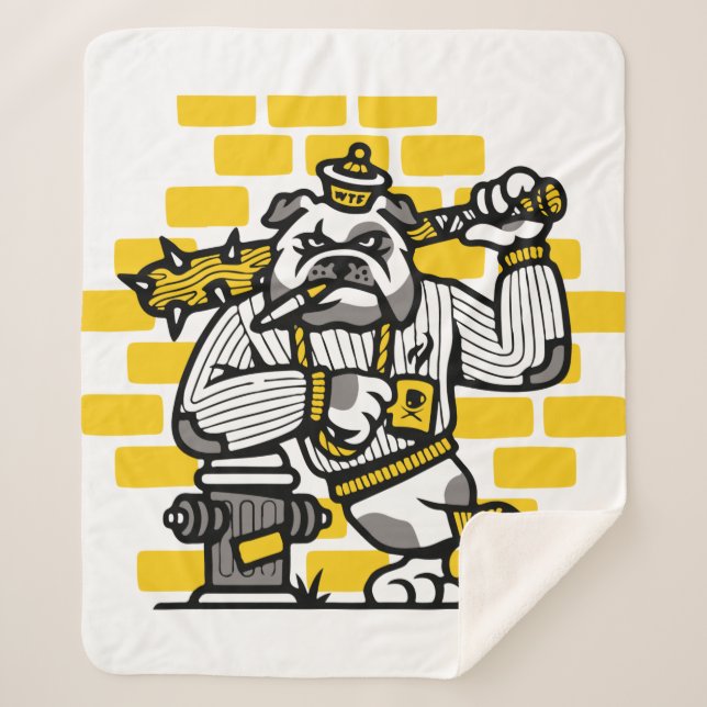 Manta Sherpa Pandilla Bulldog (Anverso)
