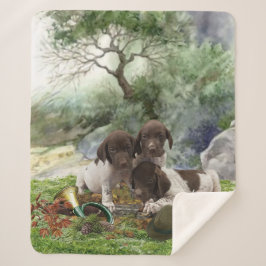 Manta Sherpa Pantalones lindos de Pointer al al descubierto en