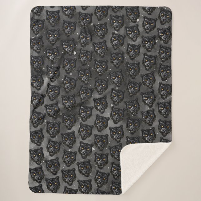 Manta Sherpa Pantera Negra (Anverso)