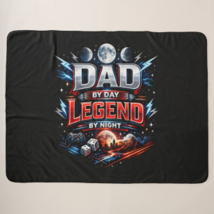 Manta Sherpa Papá De Día Leyenda Por La Noche - Epic Gamer Papá