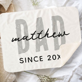 Manta Sherpa Papá desde el 20XX Preppy simple moderno