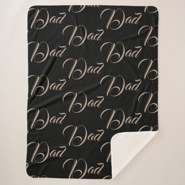 Manta Sherpa Papá Padre Monograma Carta Destiny Destiny's (Anverso)