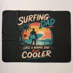 Manta Sherpa Papá surfista como un papá normal pero más genial