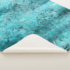 Manta Sherpa Papel de neón azul crudo