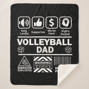 Manta Sherpa Papel de voleibol con contenido gracioso de padre