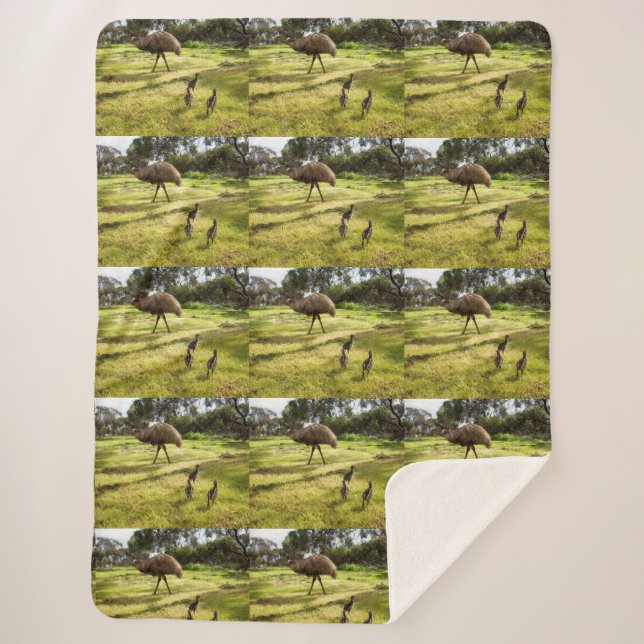 Manta Sherpa Papi Emu Con Sus Cuchillas, (Anverso)