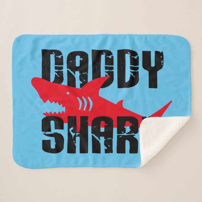 Manta Sherpa Papi Tiburón vestido gráfico (Anverso (horizontal))