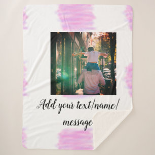 Manta Sherpa Par color de agua rosa morado padre hijo papá agre