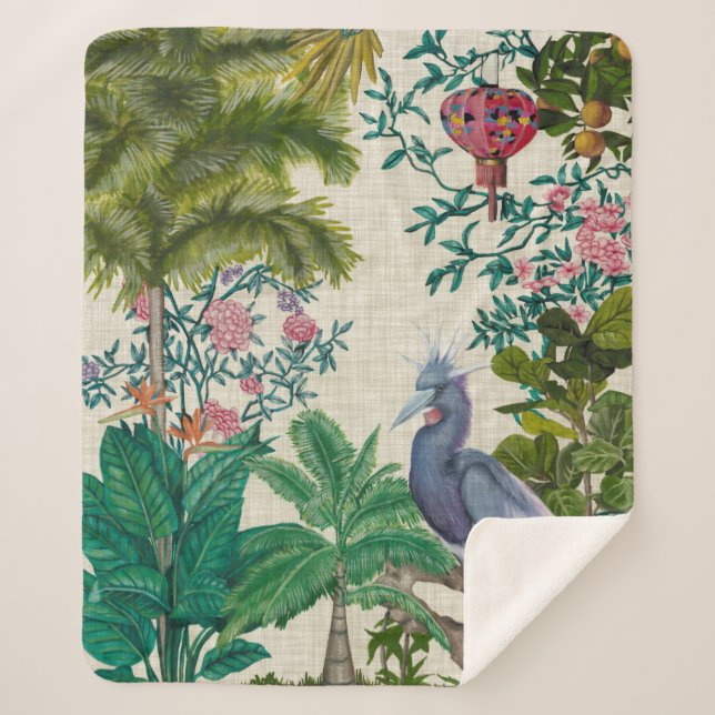 Manta Sherpa Paradise Chinoiserie (Anverso)