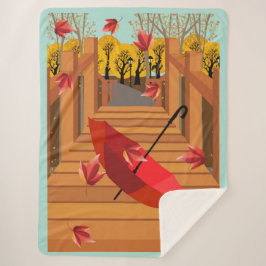 Manta Sherpa Paraguas en un puente