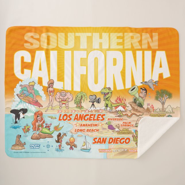 Manta Sherpa Paraíso de playas de California (Anverso (horizontal))