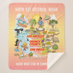 Manta Sherpa Paraíso de SoCal personalizado