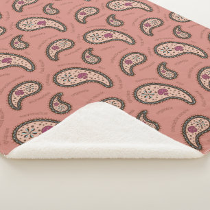 Manta Sherpa Paramecia Paisley Biología Mauve