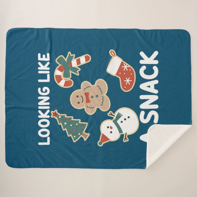 Manta Sherpa Parece un refrigerio de dulces navideños (Anverso (horizontal))